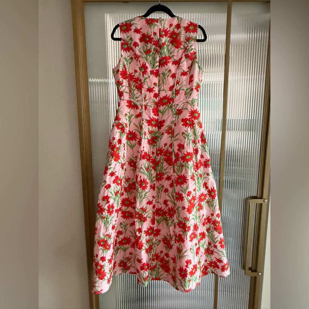 Floral Red And Pink Maxi Dress - Sleeveless Elegant Fit — image 5 of 8